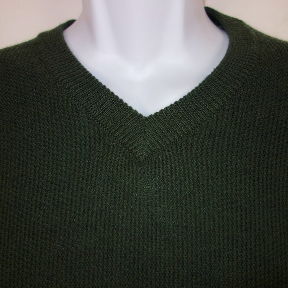 Nordstrom Merino Wool Waffle V Neck Sweater Mens L - Picture 2 of 8